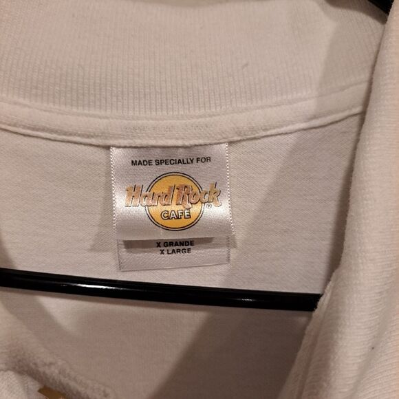 Vintage Hard Rock Cafe Costa Maya Mexico White Polo Shirt Embroidered Logo sz XL - Picture 5 of 9